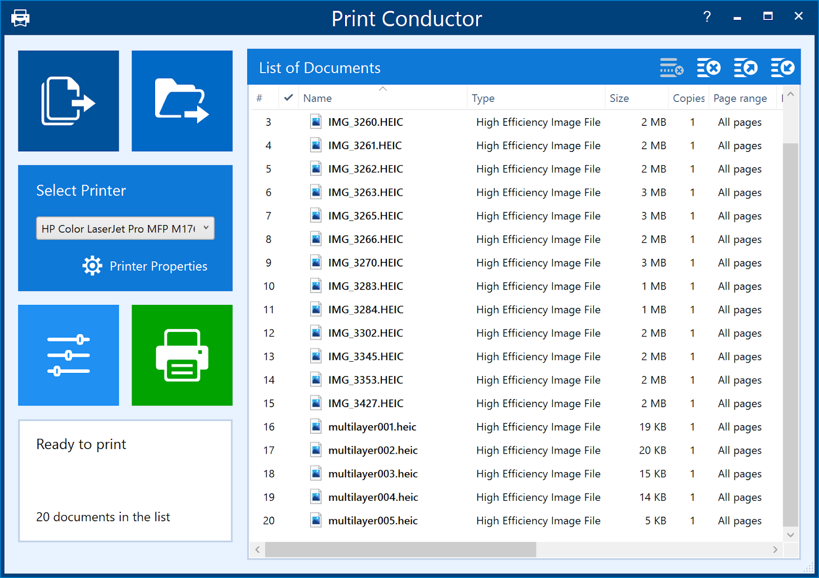 How to Batch Print HEIC Files